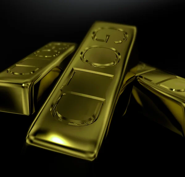 Lingotti d'oro come simbolo di ricchezza o tesoro — Foto Stock