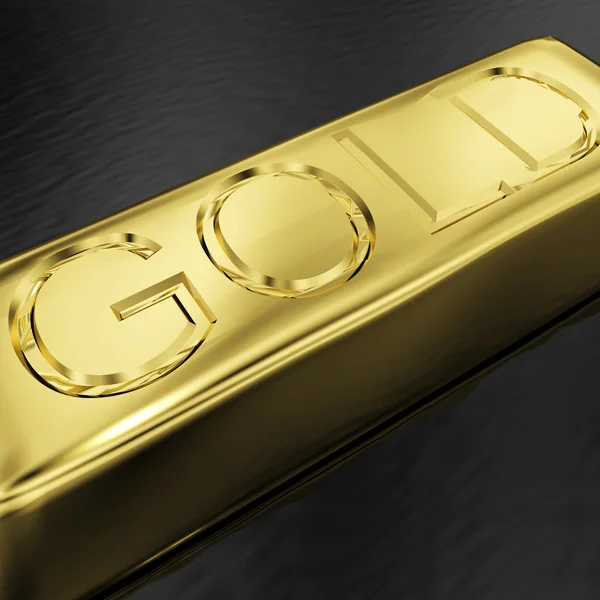 Barra de ouro como símbolo para riqueza ou tesouro — Fotografia de Stock