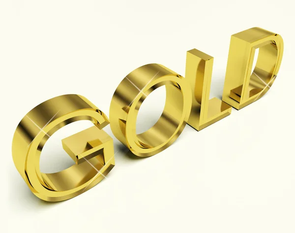 Lettres d'or comme symbole pour la richesse ou les richesses — Photo