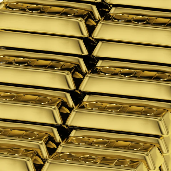 Lingotti d'oro come simbolo di ricchezza o fortuna — Foto Stock