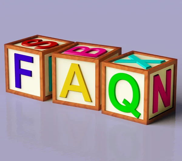 Blocks Spelling Faq As Symbol for Questions And Answers — Stock Photo, Image