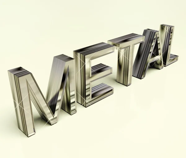 Letters Spelling Metal With A Chrome Shiny Finish — Stock Photo, Image