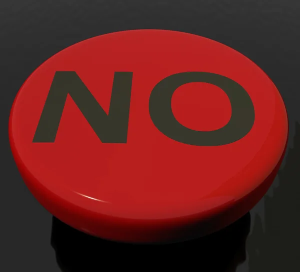 Nenhum botão como símbolo para perigo ou negatividade — Fotografia de Stock
