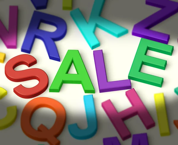 Buchstaben buchstabieren Verkauf als Symbol für Rabatte und Aktionen — Stockfoto