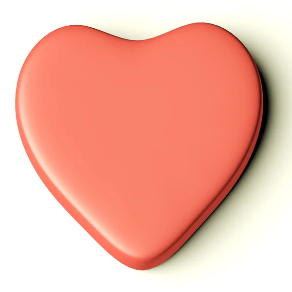 Coração rosa em branco como símbolo para o Dia dos Namorados — Fotografia de Stock