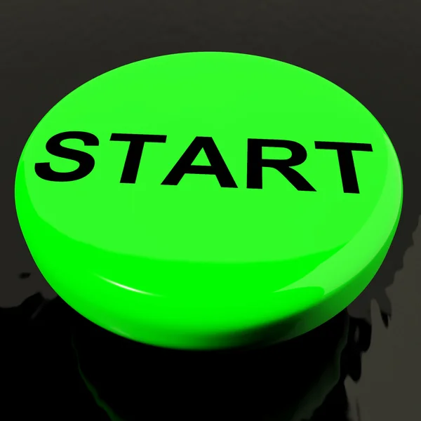 Przycisk Start jako symbol kontrolą lub aktywacji — Zdjęcie stockowe