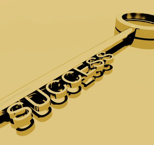 Nyckel med framgång text som symbol för vinnande och seger — Stockfoto