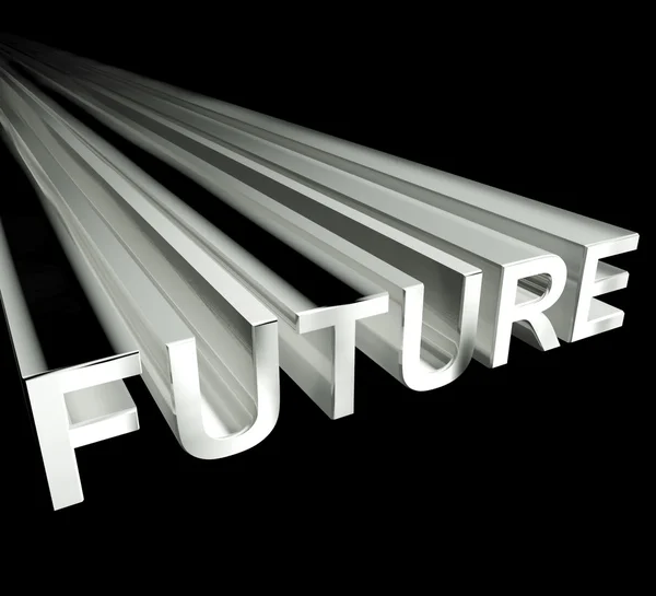 Texto futuro em branco e 3d como símbolo para melhoria e oportunidade — Fotografia de Stock