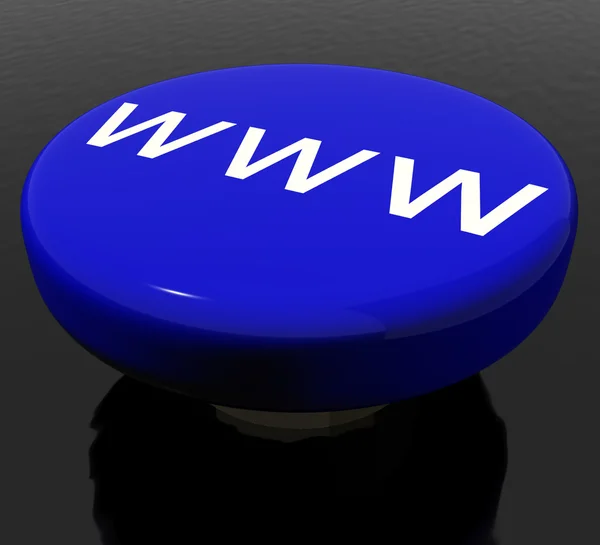 Www 按钮作为标志为网站或互联网 — 图库照片