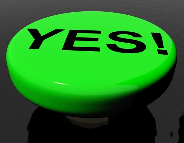 Yes Button As Symbol For Approval Or Acceptance — Stock Photo, Image