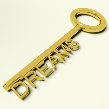 Dreams Key Representing Hopes And Ambition clipart