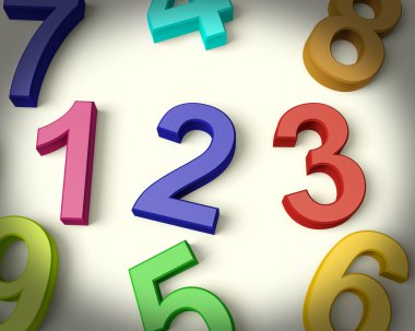 Kids Numbers Representing Numeracy And Education clipart