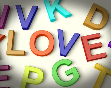 Love Written In Plastic Kids Letters clipart