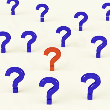 Multiple Question Marks As Symbol For Questions And Answers clipart