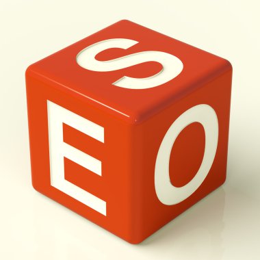 Seo Dice Representing Internet Optimization And Promotion clipart