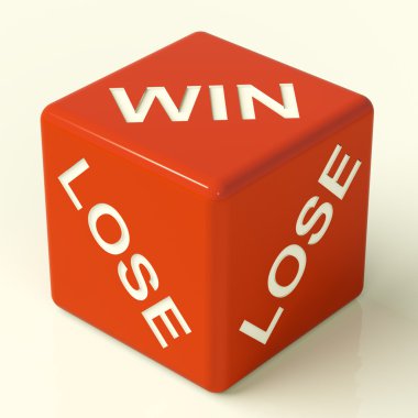 Win Dice Representing Reward And Success clipart