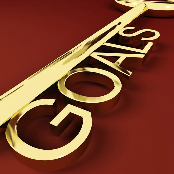 Goals Key Representing Aspirations And Intent — Stock Photo, Image