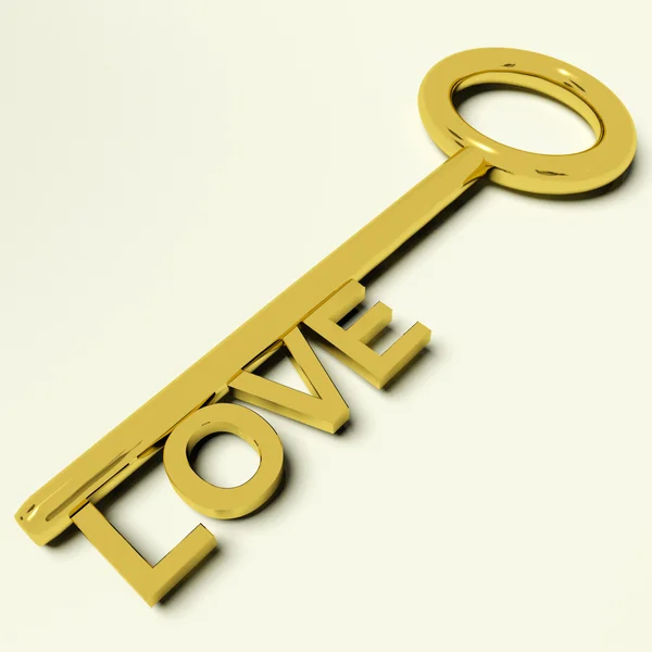 Liebesschlüssel, der Verehrung und Gefühle repräsentiert — Stockfoto