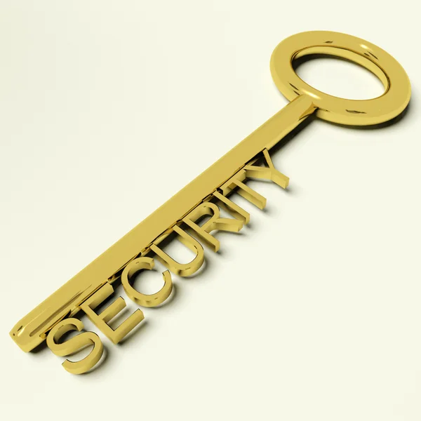 Security Key Representing Safety And Encryption — Stock Photo, Image