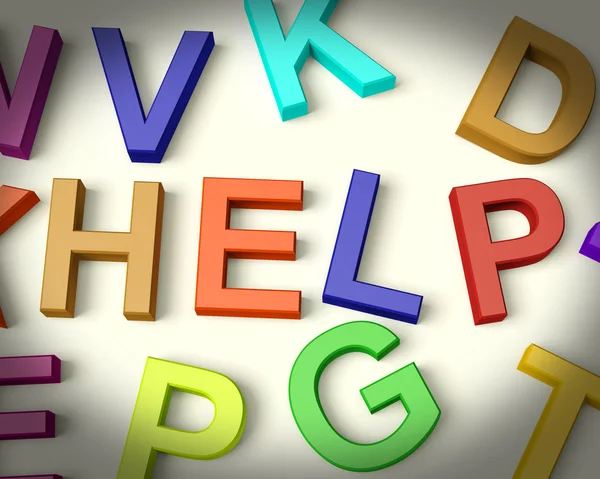 Help Written In Plastic Kids Letters — Stock Photo, Image