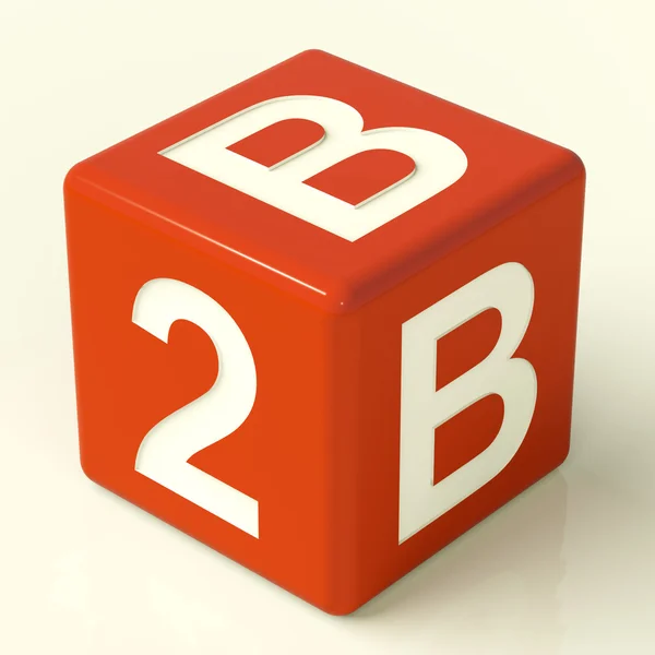 B2B dobbelstenen als een teken van het bedrijfsleven en partnerschap — Stockfoto