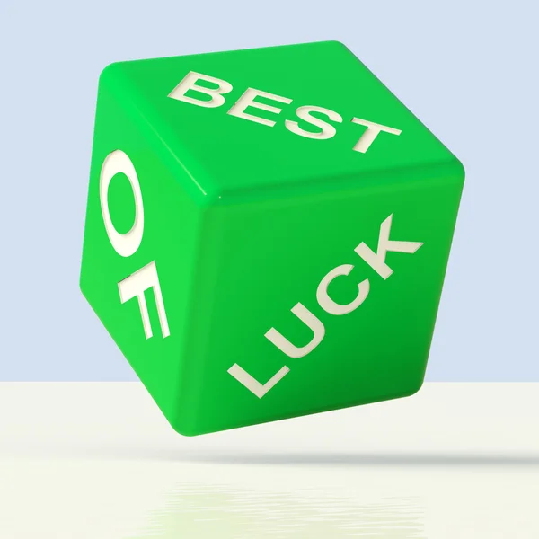 Best Of Luck Dice Representing Gambling And Fortune — Stock Photo, Image