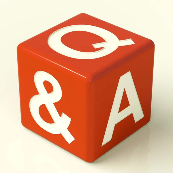 Fråga och svar dice som symbol för stöd — Stockfoto