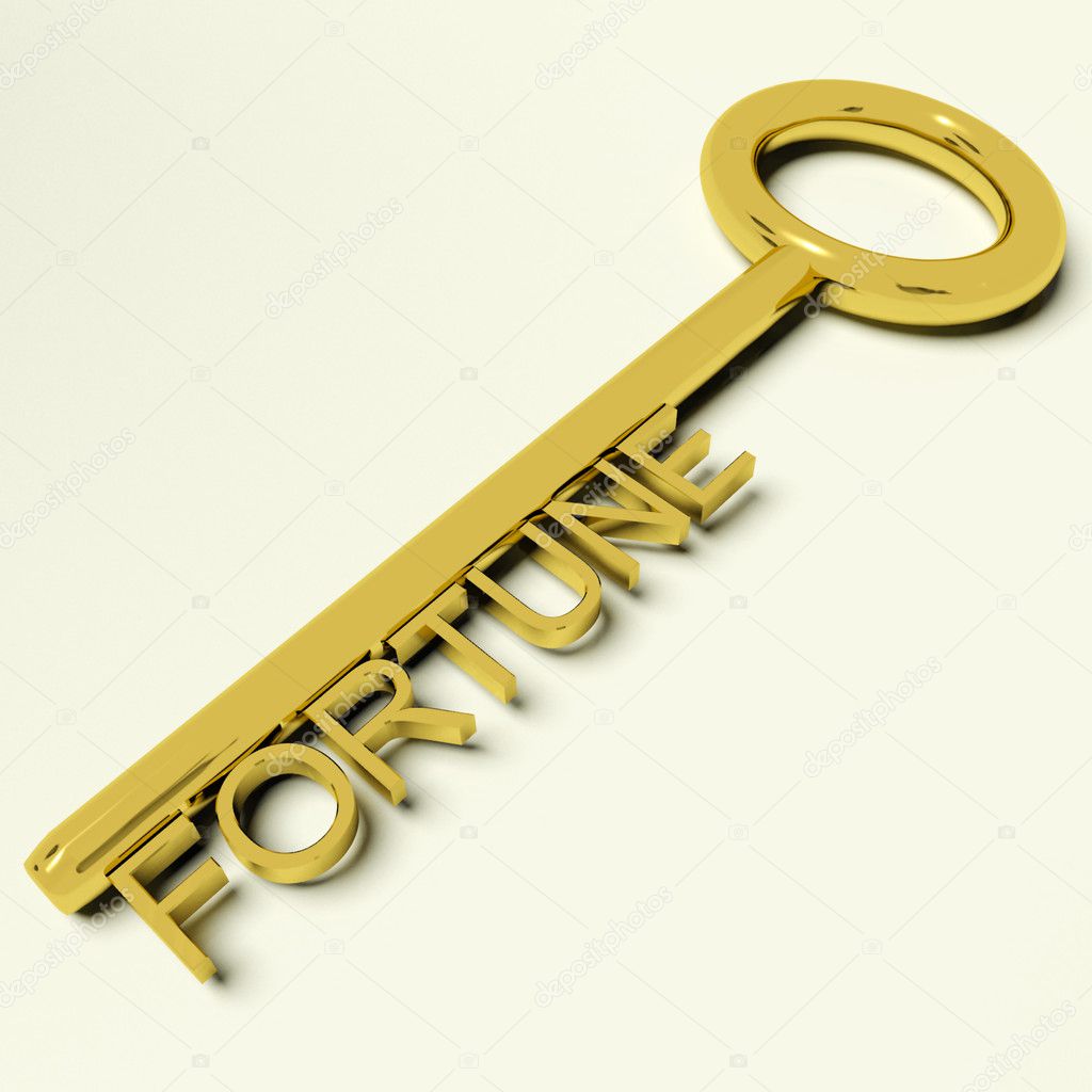Fortune Key Representing Luck And Wealth — Stock Photo © stuartmiles