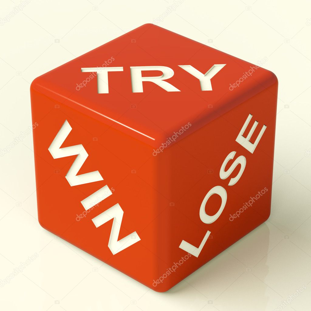 Try Win Lose Dice Showing Gambling And Luck