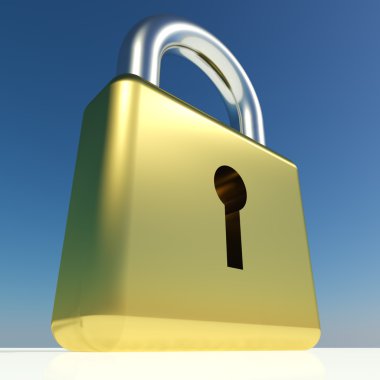 Big Padlock Showing Security Protection And Safety clipart