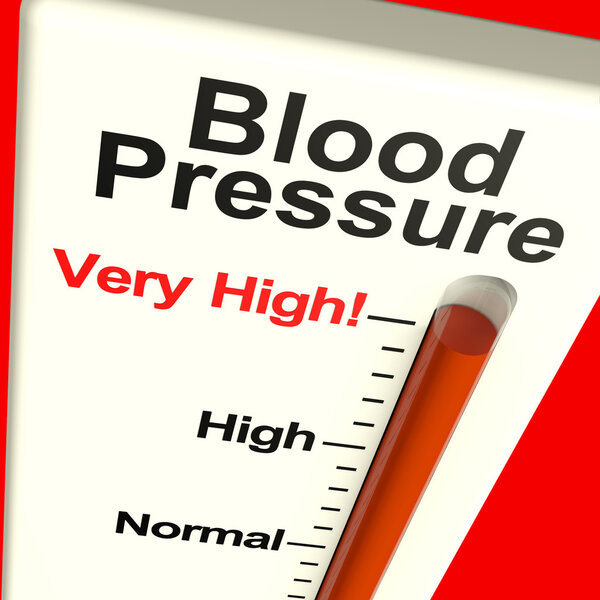 Very High Blood Pressure Showing Hypertension And Stress