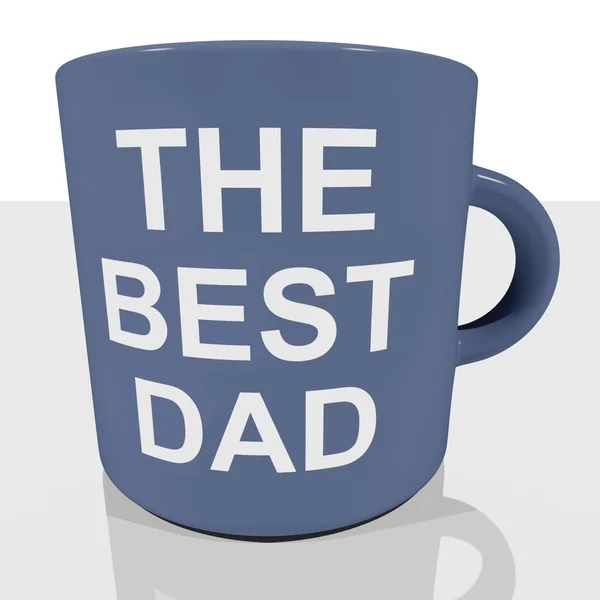 La mejor taza de papá que muestra un padre fresco — Foto de Stock
