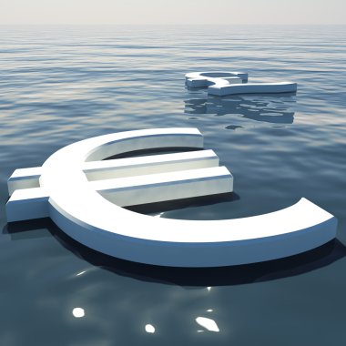 yüzen Euro ve pound away gösteren Döviz gidiş için