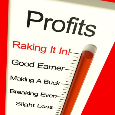 Business Profits Very High Showing Rising Sales And Income clipart