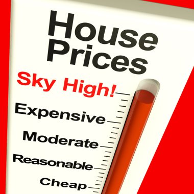 pahalı ipotek maliyetleri gösteren ev fiyatları yüksek monitör
