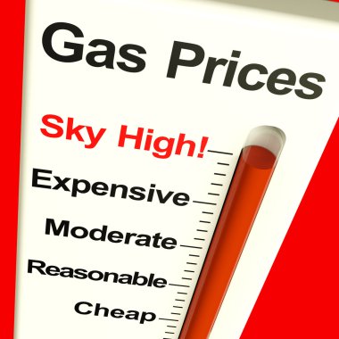 gaz gökyüzü yüksek monitör gösteren yükselen yakıt giderleri fiyatları