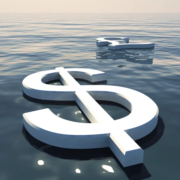 stock image Dollar Floating And Pound Going Away Showing Money Exchange Or F