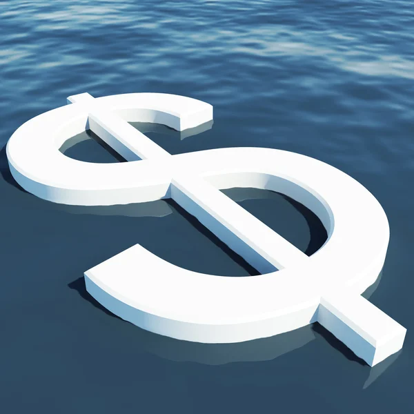 Stock image Dollar Floating Showing Money Wealth Or Earnings