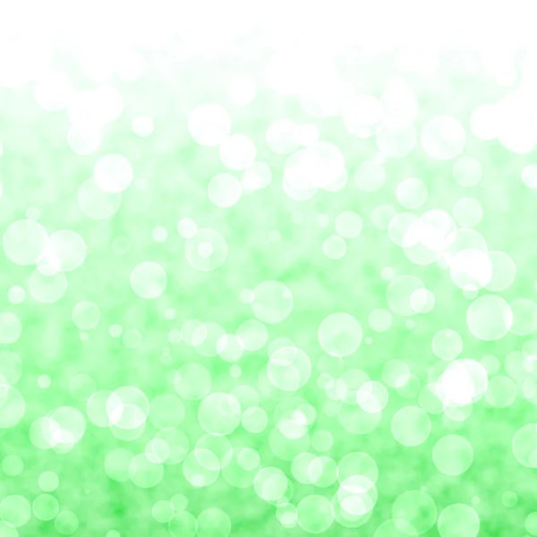 Bokeh Vibrant Green Background With Blurry Lights — Stock Photo, Image