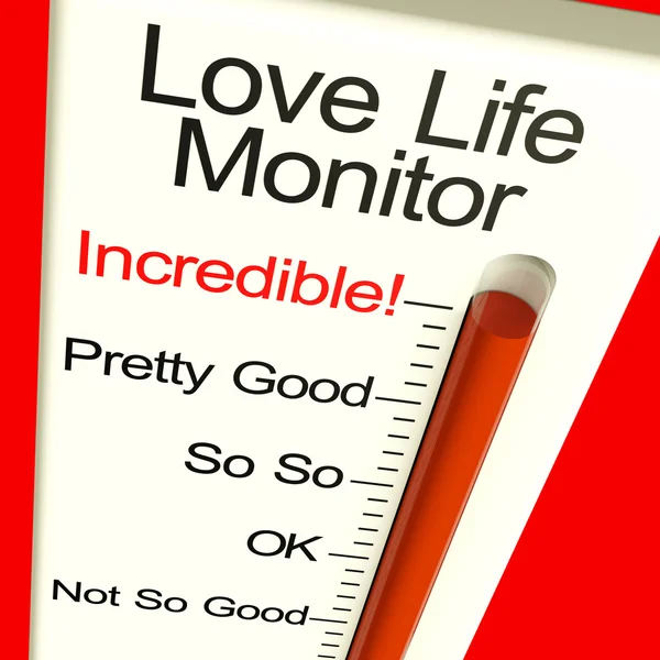Love Life Meter Incredibile mostra grande relazione — Foto Stock