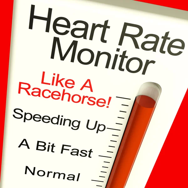 Kalp atış hızı monitörü çok hızlı gösteren hızlı vuruş — Stok fotoğraf