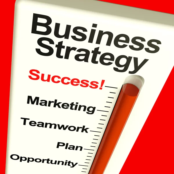 Business Strategy Success Showing Vision And Motivation — Stock Photo, Image