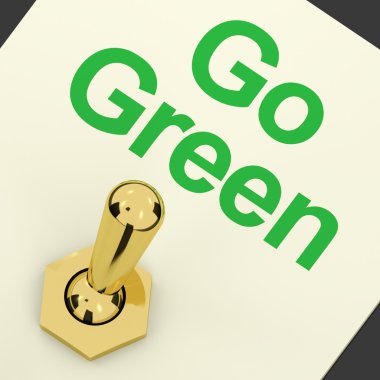 Go Green Switch Showing Recycling And Eco Friendly clipart