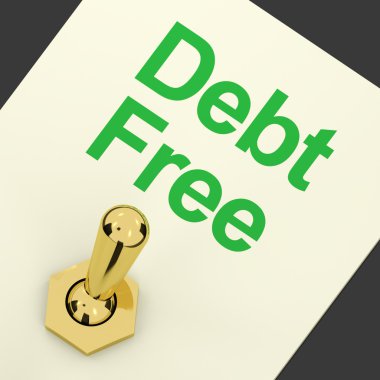 Debt Free Switch Showing Recovery From Poverty And Being Broke clipart