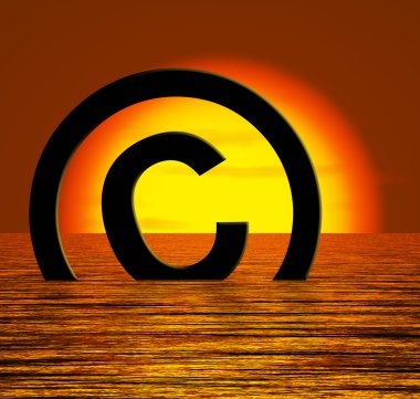 Copyright Symbol Sinking Meaning Piracy Or Infringement clipart