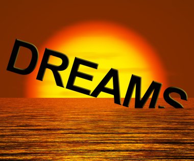 Dreams Word Sinking Showing Broken Or Unreachable Dream clipart