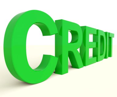 Credit Word As Symbol For Financial Loan clipart