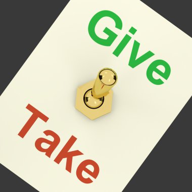 Give Take Switch Showing That Giving Is More Important clipart