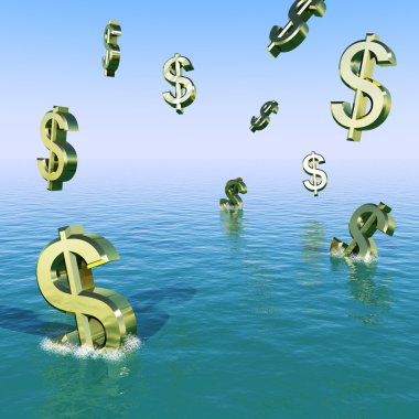 depresyon durgunluk ve ekonomi gösteren denize düşen dolar
