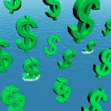 depresyon durgunluk ve ec gösterilen okyanusa düşen dolar